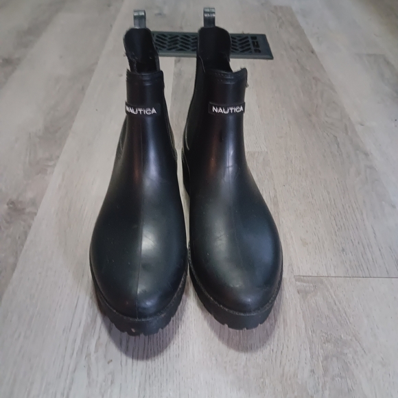 Nautica Shoes - Nautica Black Ankle Boots with Elastic Panels